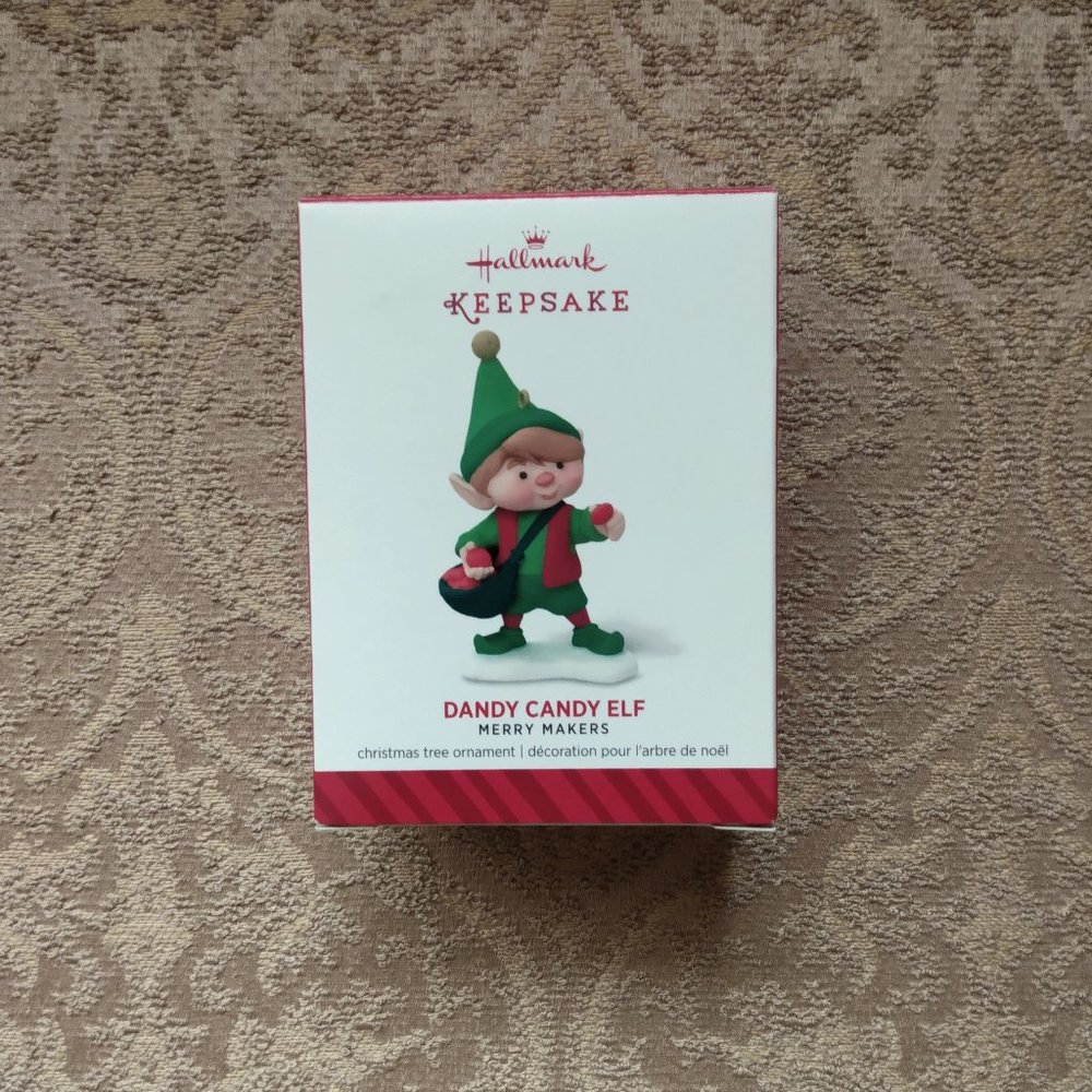 hallmark - keepsake - 'dandy candy elf - merry makers' ornament - 2014